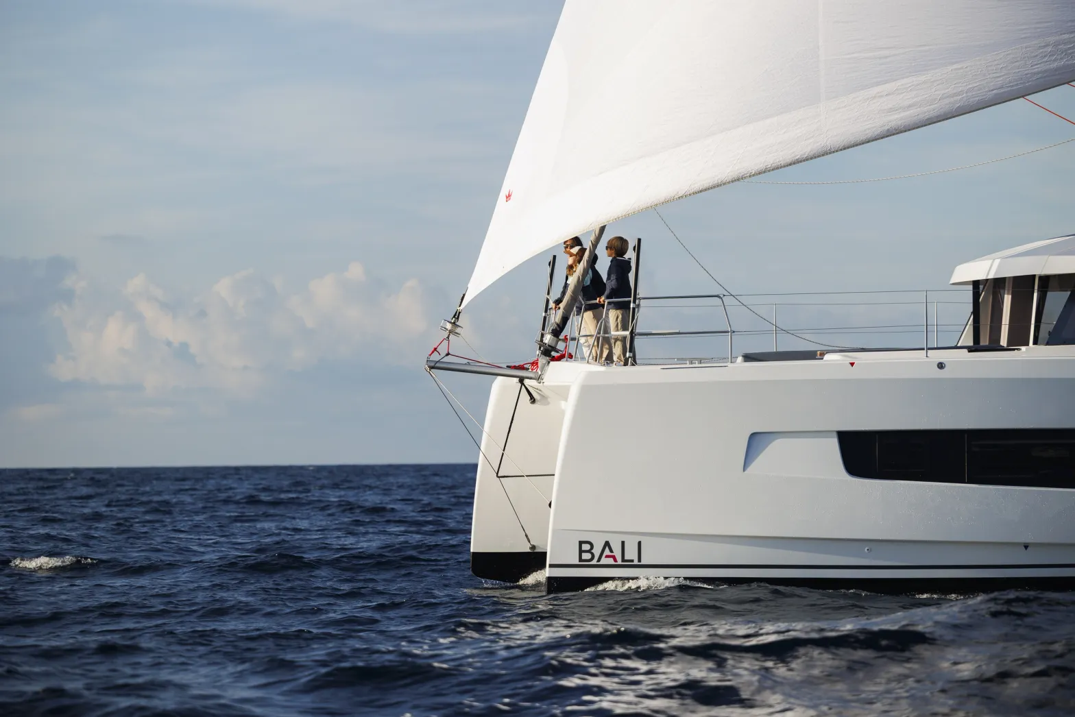 Bali catamaran sailing in open waters